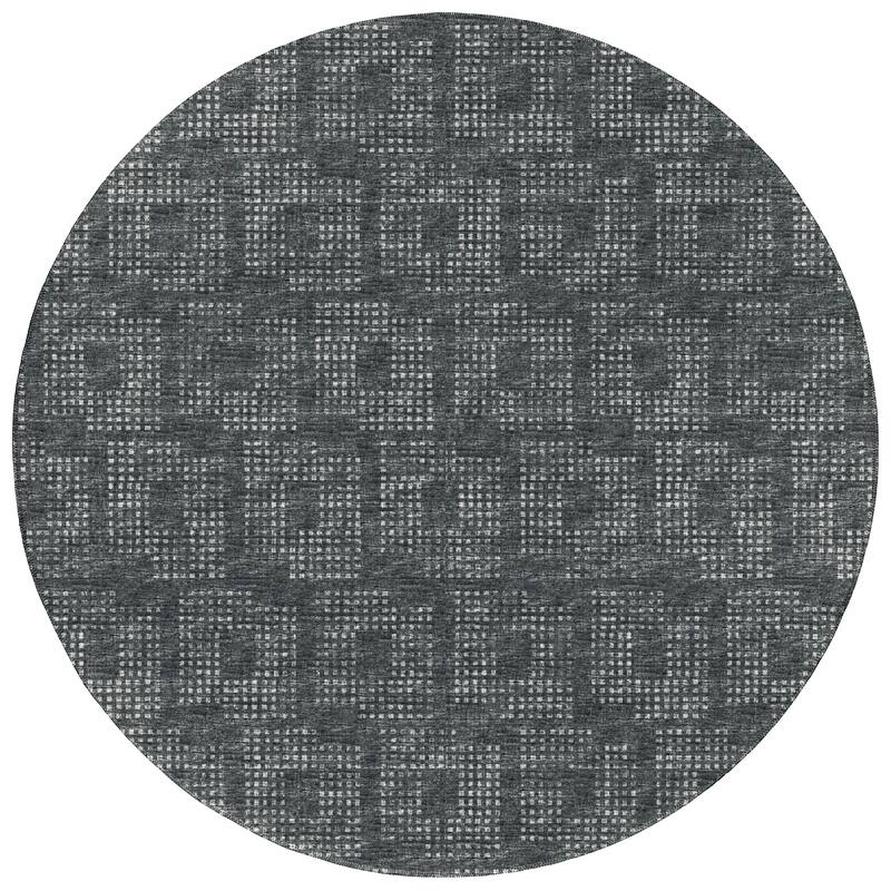 Indoor/ Outdoor Eleanor Modern Houndstooth Washable Rug