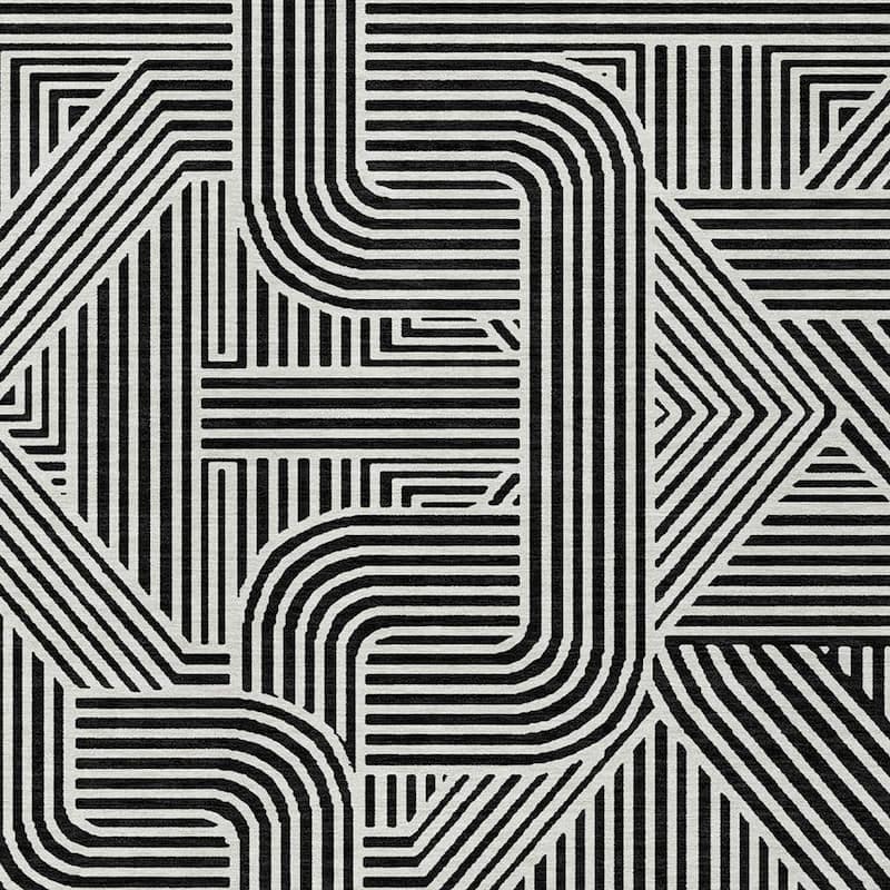 HomeRoots Abstract Transitional Rectangle Outdoor Rug