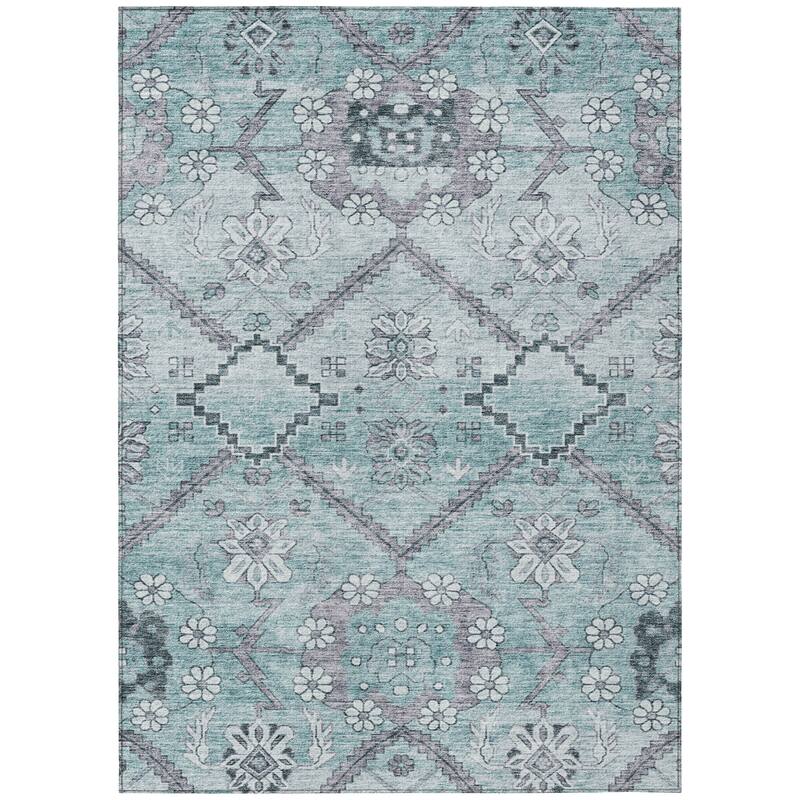 Machine Washable Indoor/ Outdoor Chantille Tribal Garden Rug