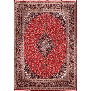 Traditional Medallion Red Kashan Turkish Area Rug Machine Made Carpet ...