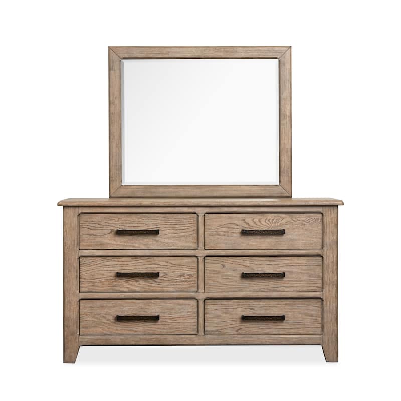 Magnussen Home Claremont Smokey Taupe Dresser with Landscape Mirror