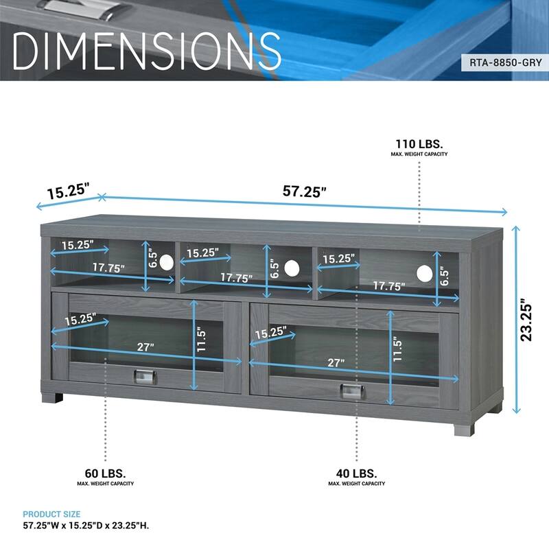 Techni Mobili Durbin TV Stand for TVs up to 75in