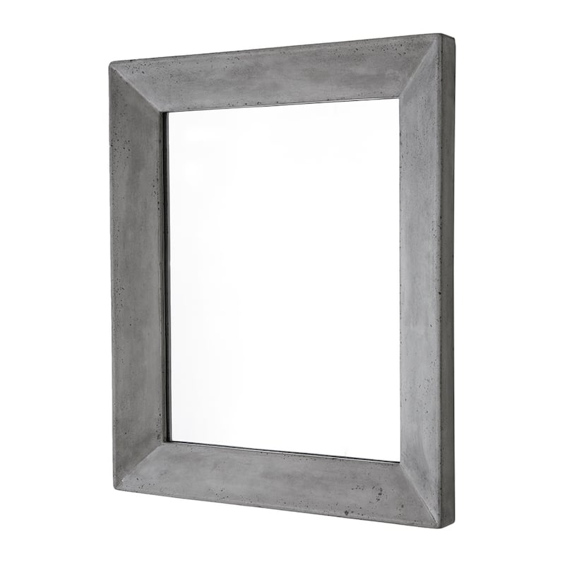 Portola Rectangle Concrete Mirror - 22" x 26" x 1.75" - Ash
