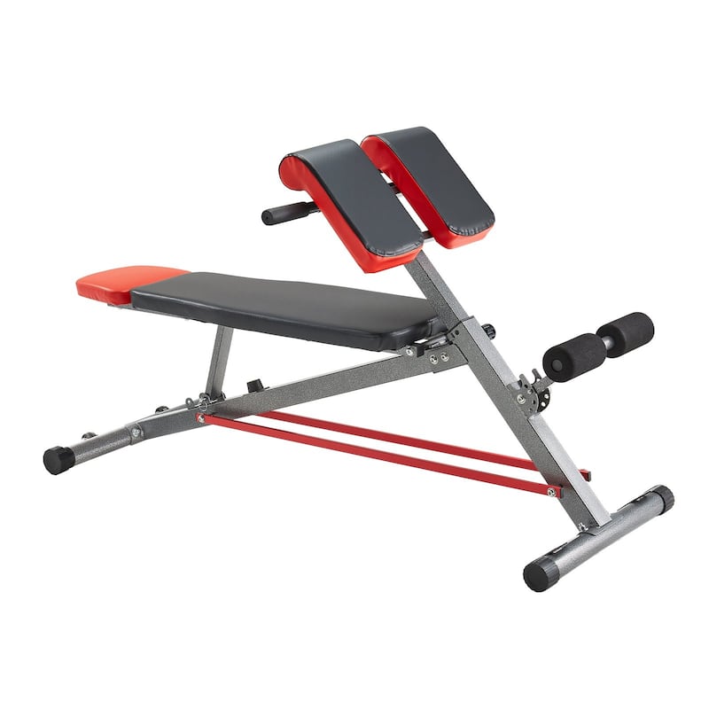Roman Chair Back Extension Hyperextension Bench Multi-Function Adjustable Gym - 58" x 26" x 34"