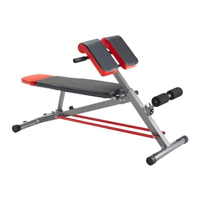 Roman Chair Back Extension Hyperextension Bench Multi-Function Adjustable Gym - 58" x 26" x 34"