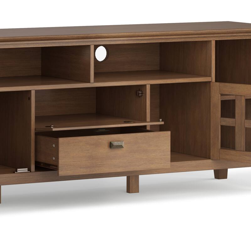 WYNDENHALL Stratford SOLID WOOD 72" Wide TV Media Stand For TVs up to 80"