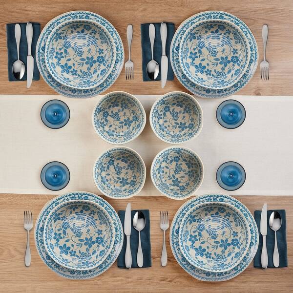 Pfaltzgraff Hayden Blue 12-Piece Dinnerware Set, Service for 4 - 12-pc