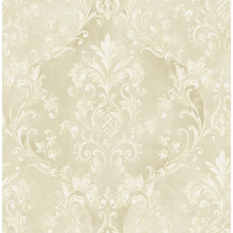 Seabrook Designs Capriana Scroll Trellis Unpasted Wallpaper