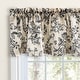 preview thumbnail 11 of 10, Waverly Gardens Tailored Panel Pair with tiebacks or Tailored Valance 84"W x 13"L Valance - Black