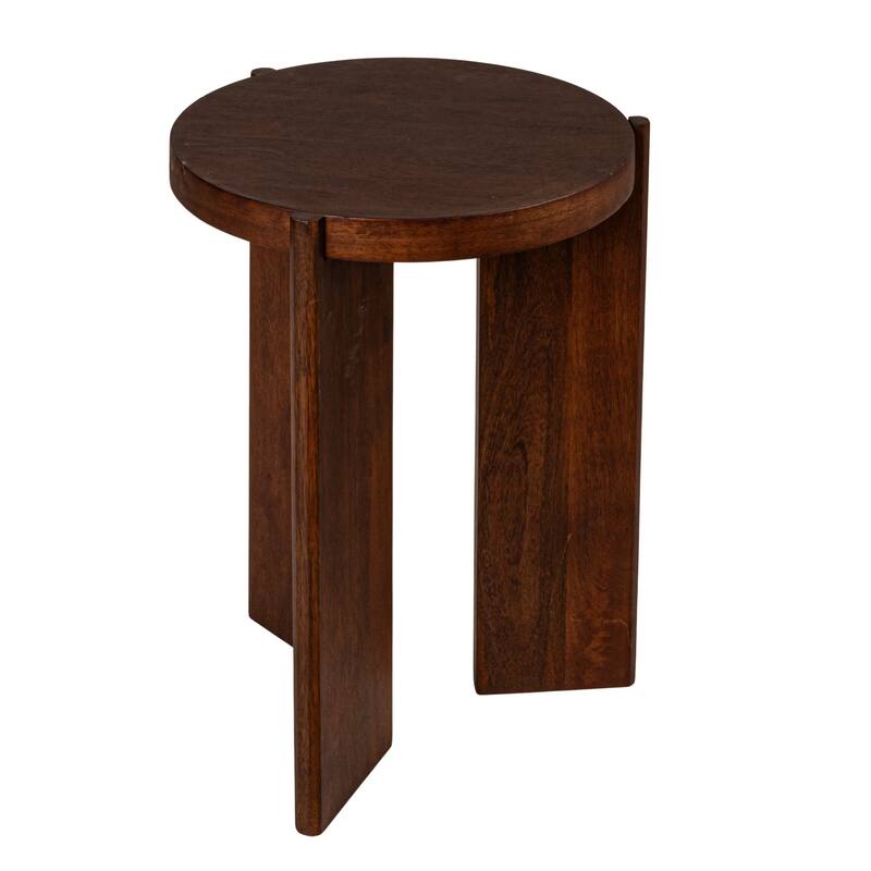 Mango Wood Side Table - Walnut
