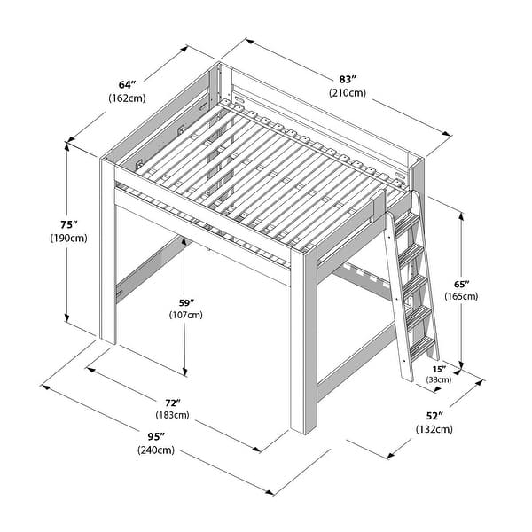 Olympic Queen Loft Bed with Ladder