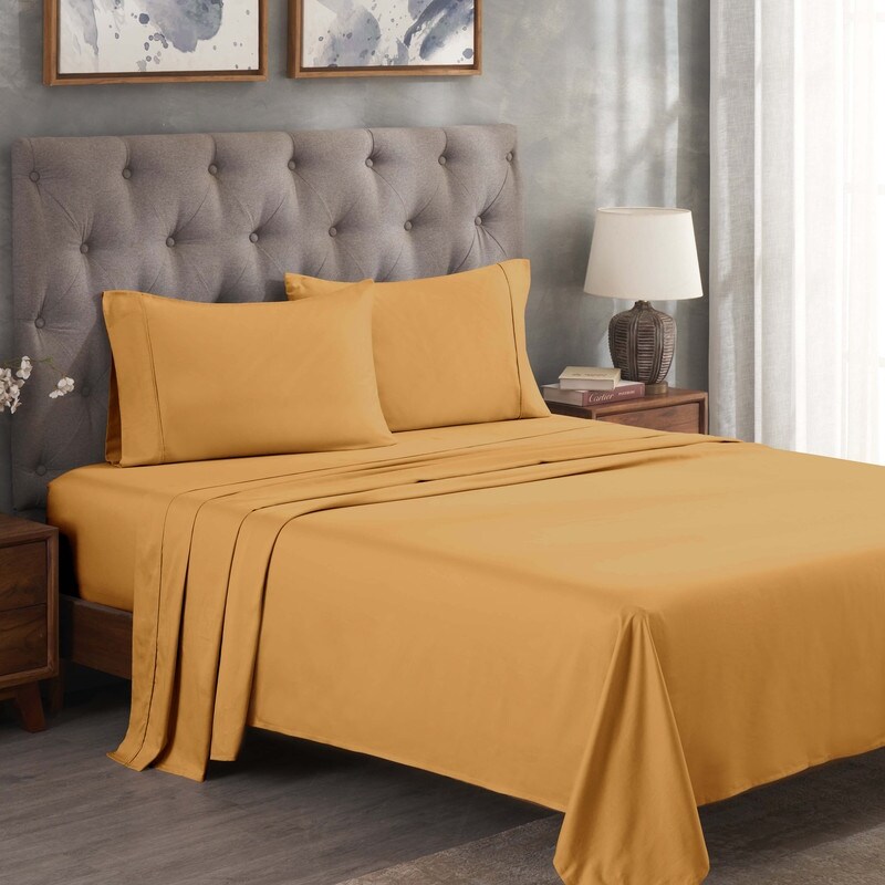 Pizuna 400 Thread Count 15 inch Deep Pocket Cotton Bed Sheet Set Bed Bath Beyond 27971980