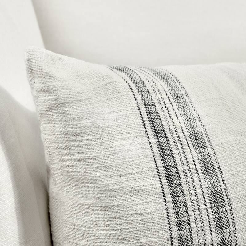 Villa by Classic Home Ria Gray Cotton Throw Pillow
