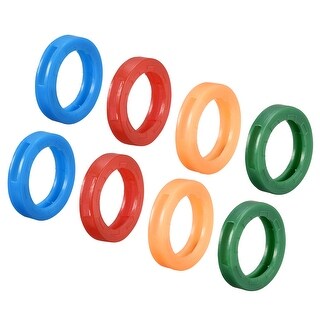 20Pcs 24mm Key Cap Cover Rings Identifier Coding Tag Silicone Sleeve 4 ...