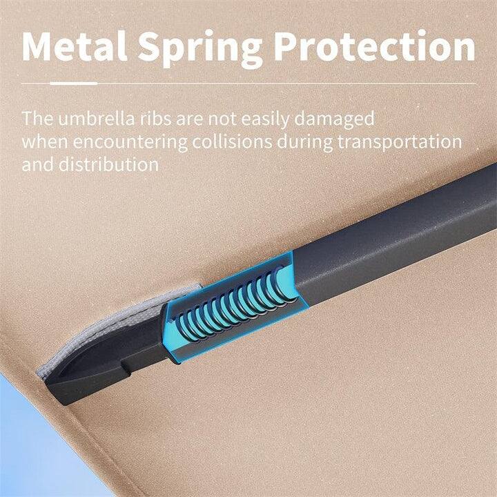 PURPLE LEAF Premium Rectangular Patio Cantilever Umbrellas with Tilt-and-Crank with Base