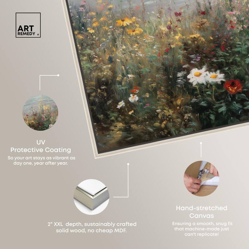 Misty Ocean Field I Canvas by Art Remedy