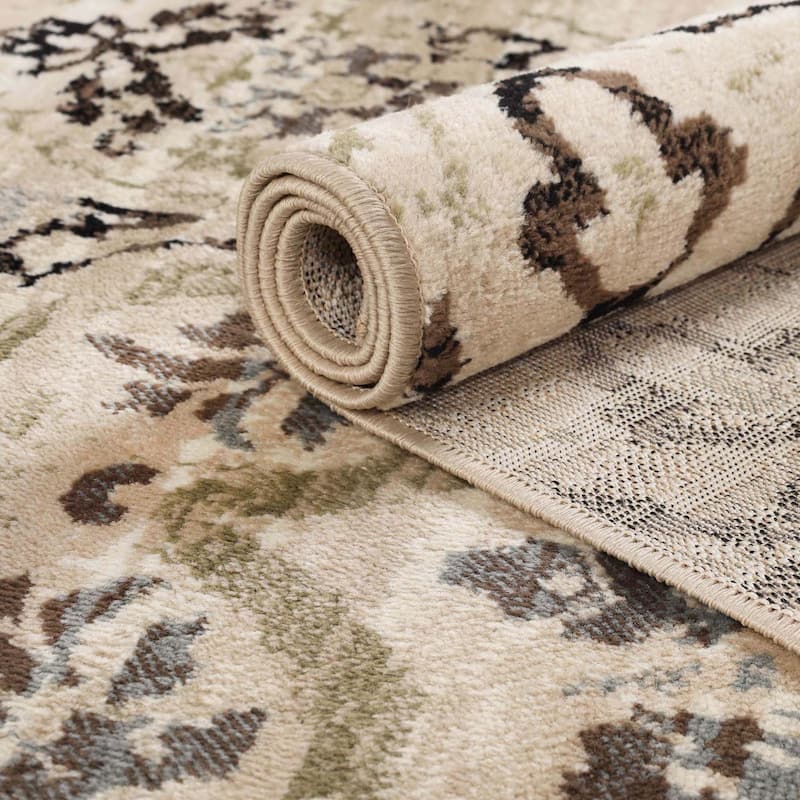 Superior Caldwell Modern Floral Damask Indoor Runner or Area Rug