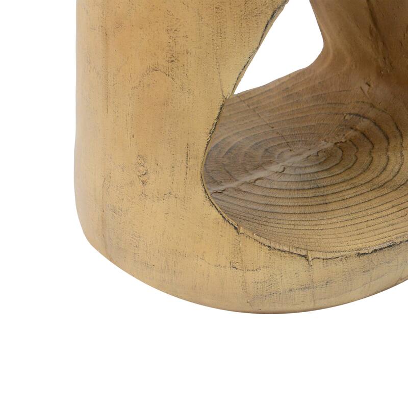 14.5" Modern Round Side Table with Stable Wide Base for Living Room or Bedroom