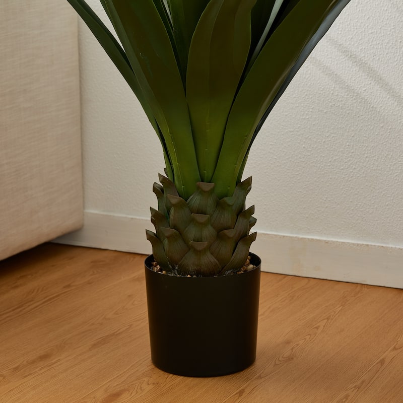 Glitzhome 39"H Potted Artificial Spiked Agave Tree With Real Touch - 25.5"D x 39.25"H