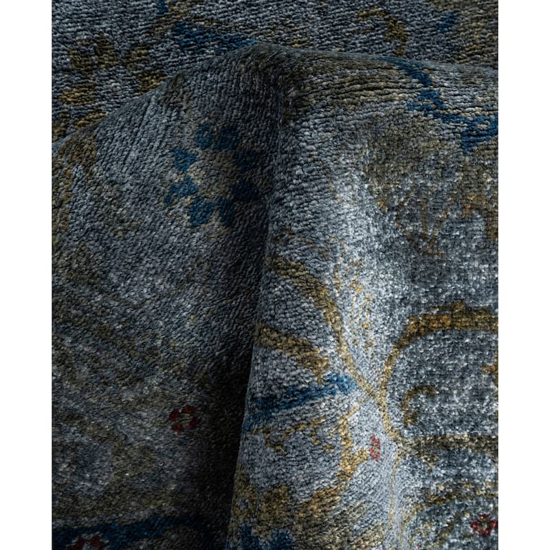 Overdyed One-of-a-Kind Hand-Knotted Area Rug - Gray - 6' 1" x 8' 10"