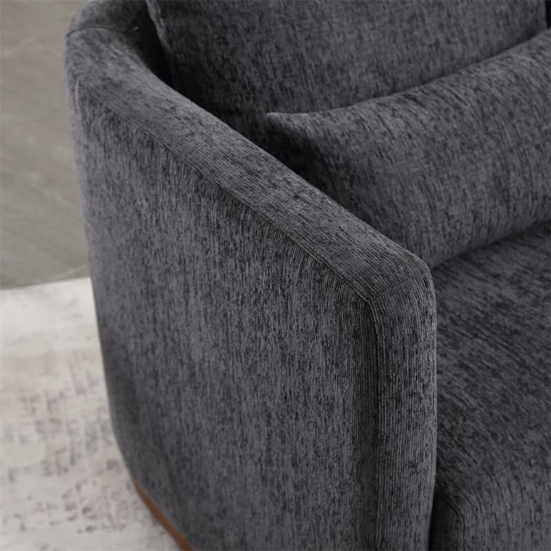 Swivel Barrel Chair,Comfy Round Accent Sofa Chair for Living Room