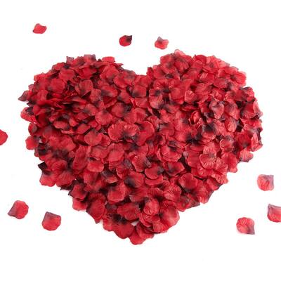 Elements 2200 Artificial Polysilk Rose Petals, Red - N/A