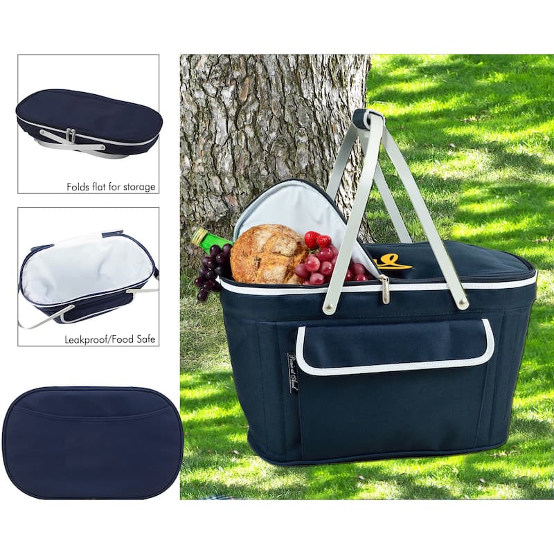 Picnic at Ascot Bold Collapsible Basket Cooler