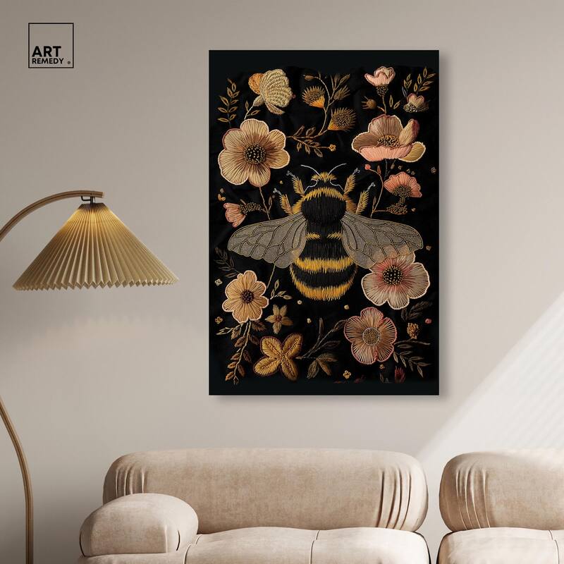 Honeyed Herald II Canvas by Art Remedy, Gallery Wrapped