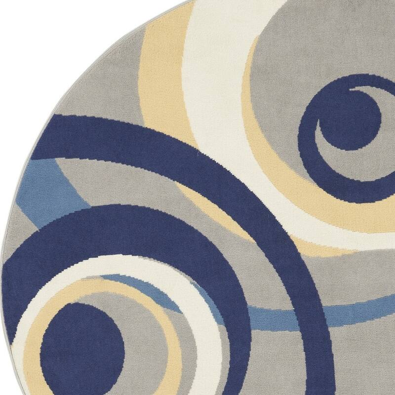 Litow Power Loomed Geometric Modern Area Rug By HomeRoots - 63' X '63' X '0.5