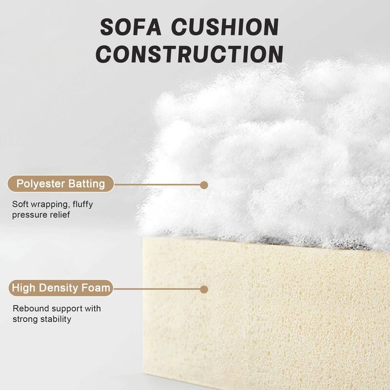 Modern Chenille Sectional Sofa Couch with Hidden Storage & 2 Ottoman
