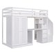 preview thumbnail 34 of 36, Twin Loft Bed with Desk, Wardrobe, and Drawers, Space-Saving Solution