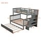 preview thumbnail 5 of 13, Space-Efficient Multifunctional Twin-Over-Full Bunk Bed with Twin size Trundle,Storage