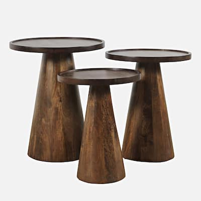 Natural Solid Wood Accent End Tables (Set of 3) by Jofran