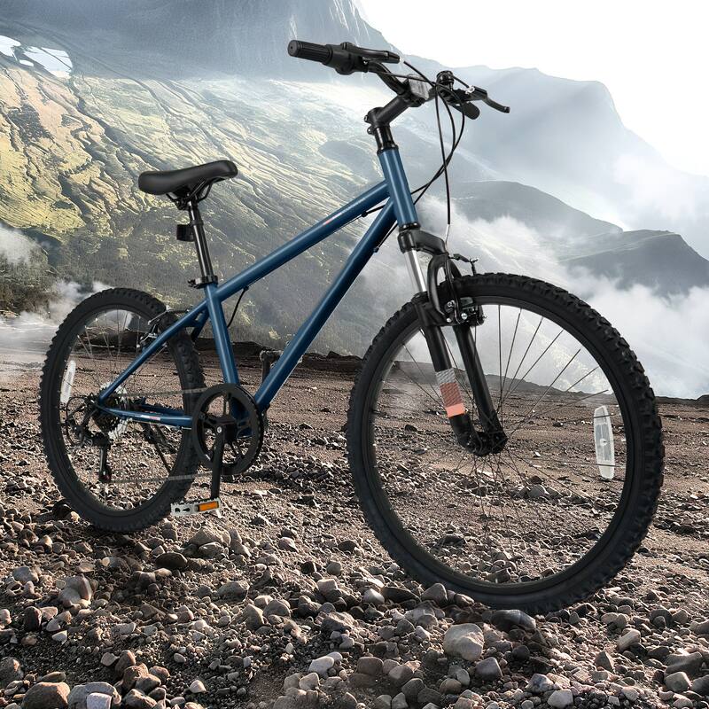 Metal Plastic Kids Mountain Bike with 6-Speed Shimano and Front Suspension