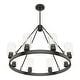 preview thumbnail 5 of 11, Hunter Hartland Wagon Wheel Chandelier - Dining Room, Kitchen, Entry - Modern Farmhouse, Industrial