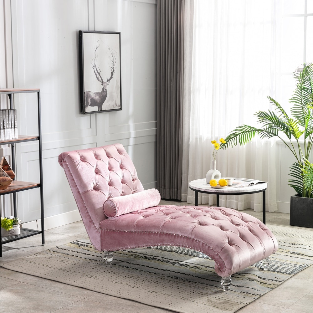 Pink velvet outlet recliner