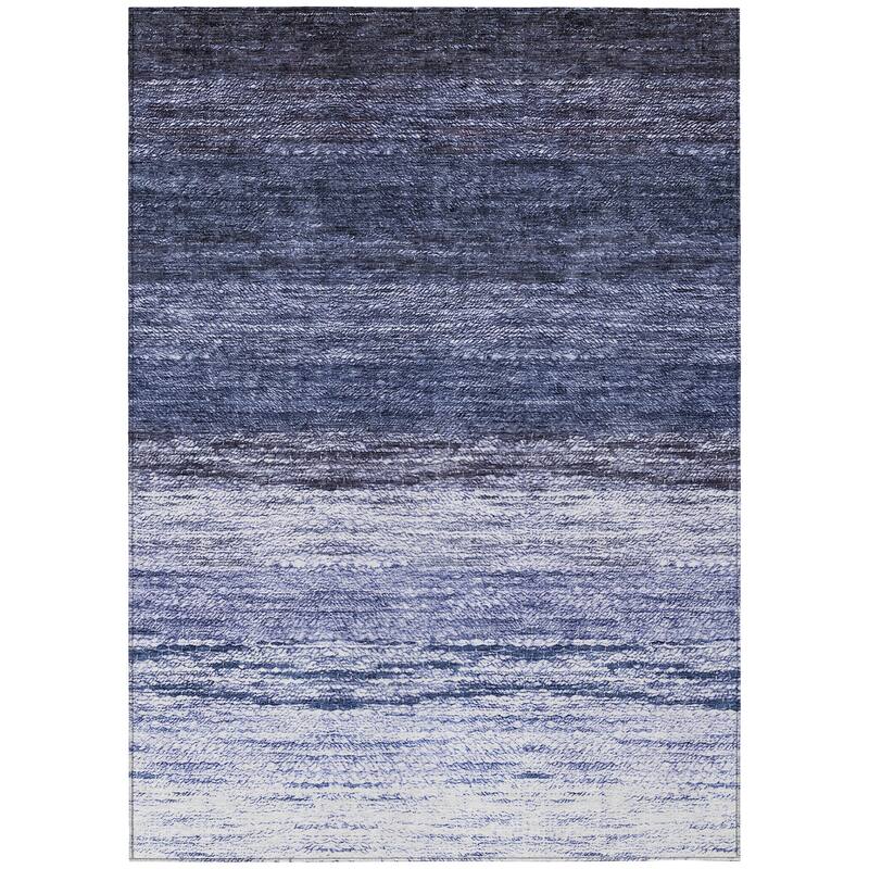 Machine Washable Indoor/ Outdoor Chantille Solid Ombre Rug