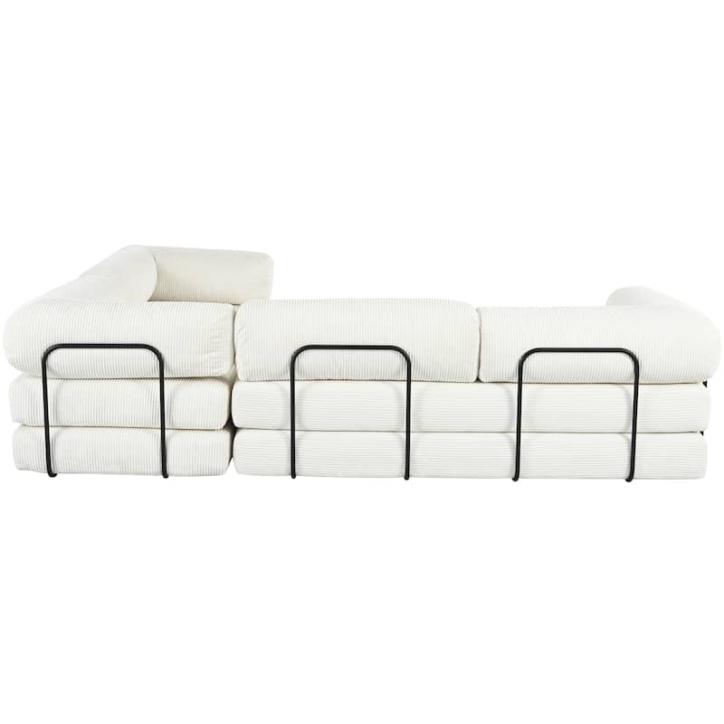 Corduroy Modular Sofa,Convertible Sofa Bed for Living Rooms