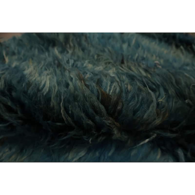 Hand Knotted Oriental 100% Wool Carpet Modern Stripe Multi-Colored Moroccan Area Rug - 9' 10'' X 6' 10''