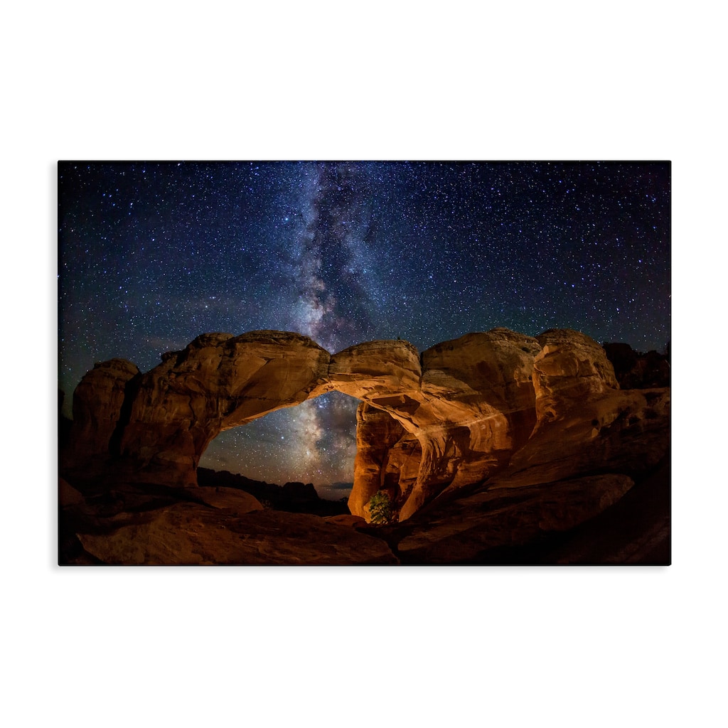 Stupell Starry Sky Through Desert Arch Canvas Wall Art Design By Royce Bair