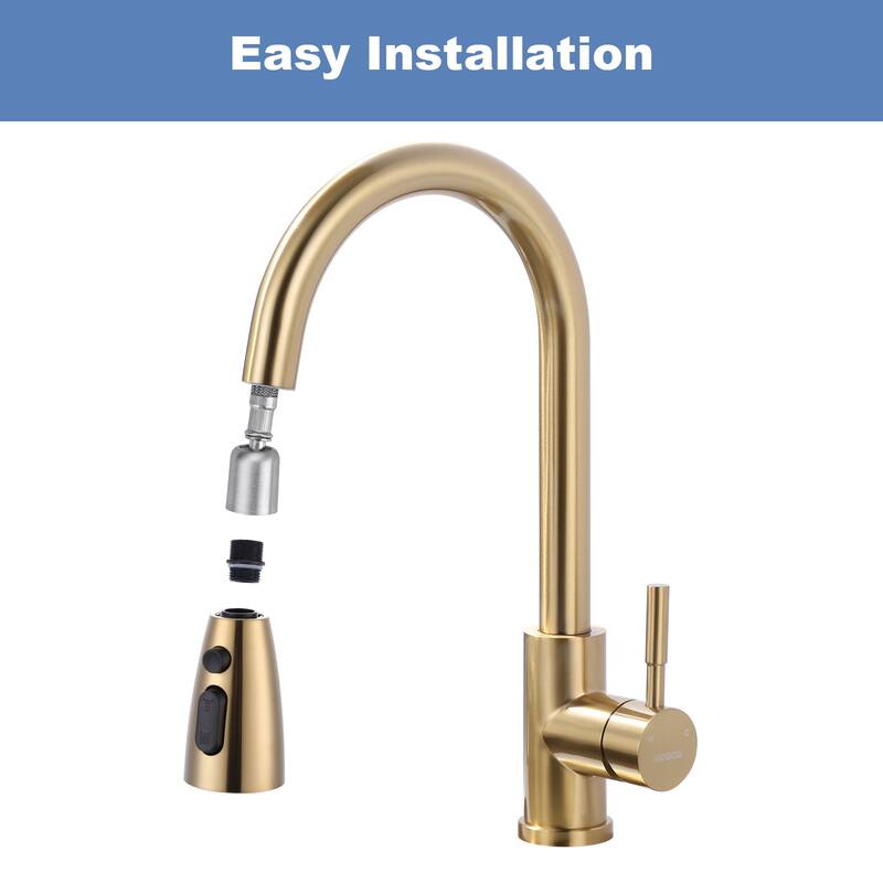 WOWOW 3 Function Kitchen Faucets Head Replacement with 9-Adapters