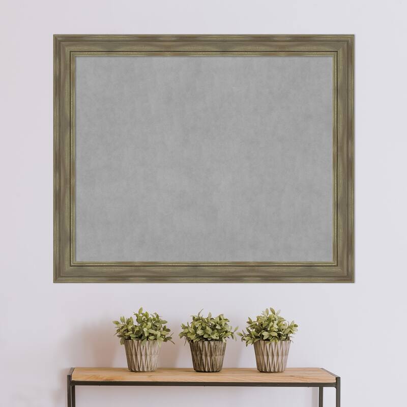 Amanti Art Alexandria Greywash Framed Magnetic Board