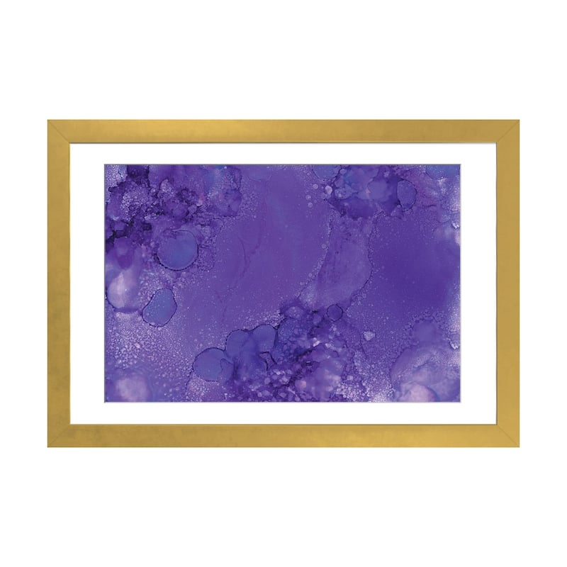 iCanvas "Purples Bubbles" by Melissa Renee - Gold - 16x24x1
