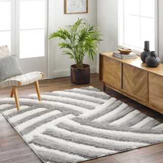 Livabliss Bologna Casual Striped Plush Area Rug