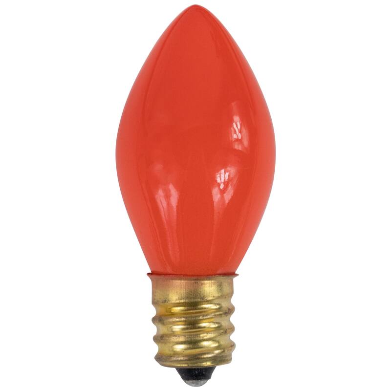 Opaque C7 Incandescent Christmas Replacement Bulbs - Orange - Pack of 25