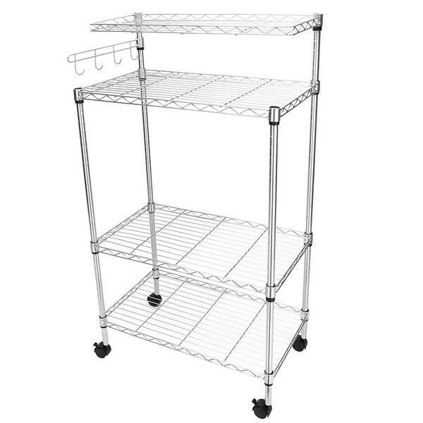 Carbon Steel Wire Rack Kitchen Storage Microwave Oven Shelf Shelving Today