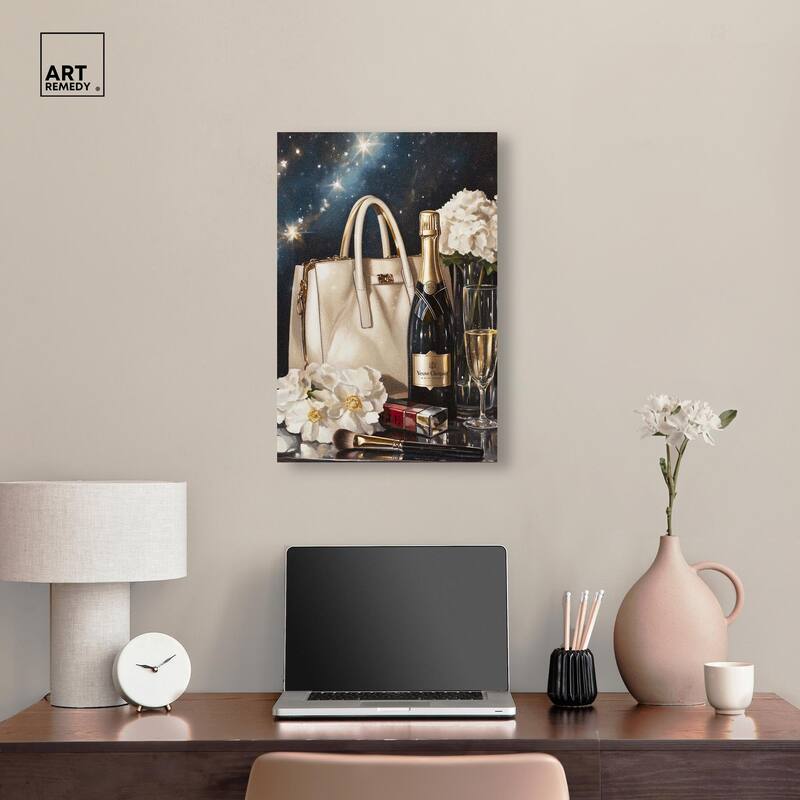 Cheers to Starry Glam Canvas by Art Remedy, Gallery Wrapped