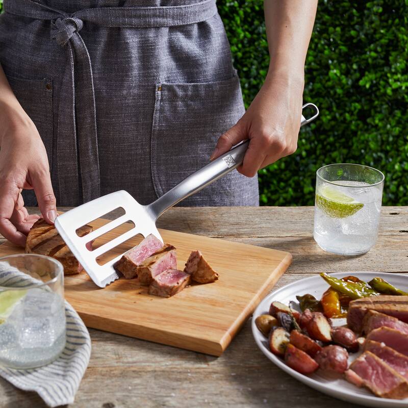 ZWILLING BBQ 2-pc Stainless Steel Grill Spatula and Tongs Set
