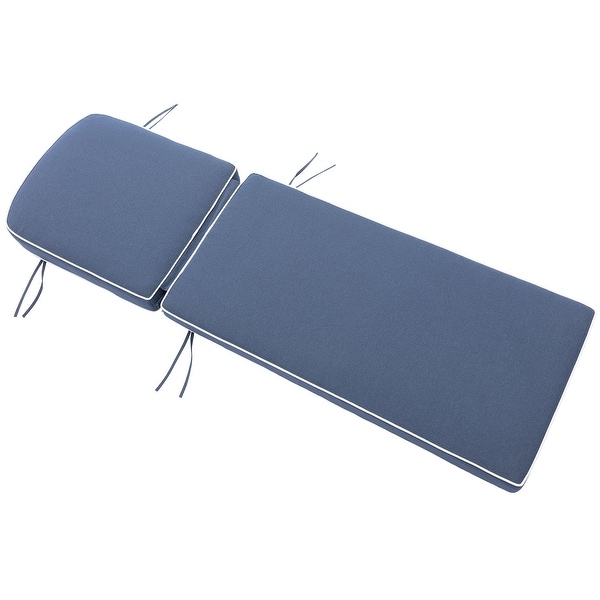 23 x 75 in 2 Piece Extra Thick Outdoor Chaise Lounge Cushions 5 inch Thick On Sale Bed Bath Beyond 35531213