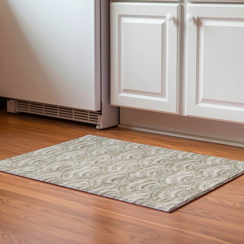 Premium Washable Super Soft Transitional Stacks Mayfield Rug - Taupe - 1'8" x 2'6"